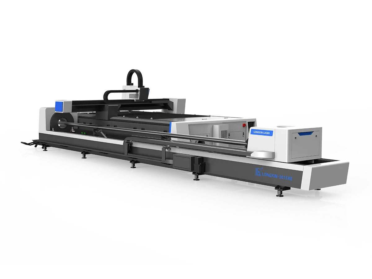 Лазерный станок комплекс для лазерной резки листов металла с труборезом